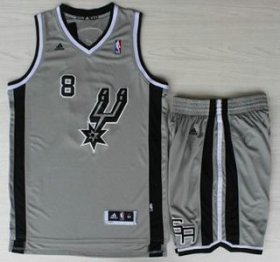 Wholesale Cheap San Antonio Spurs #8 Patrick Mills Grey Revolution 30 Swingman NBA Jersey Short Suits