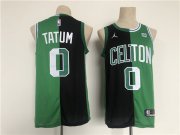 Wholesale Cheap Men's Boston Celtics #0 Jayson Tatum 2022 Green Black Stitched Jersey
