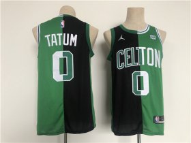 Wholesale Cheap Men\'s Boston Celtics #0 Jayson Tatum 2022 Green Black Stitched Jersey