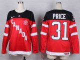 Wholesale Cheap Team Canada #31 Carey Price Red 100th Anniversary Women's Stitched NHL Jersey
