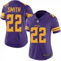 Wholesale Cheap Nike Vikings #22 Harrison Smith Purple Women's Stitched NFL Limited Rush Jersey