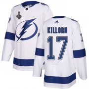 Wholesale Cheap Adidas Lightning #17 Alex Killorn White Road Authentic 2020 Stanley Cup Final Stitched NHL Jersey