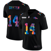 Cheap Denver Broncos #14 Courtland Sutton Men's Nike Multi-Color Black 2020 NFL Crucial Catch Vapor Untouchable Limited Jersey