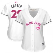 Wholesale Cheap Blue Jays #29 Joe Carter White Mother's Day Cool Base Women's Stitched MLB Jersey
