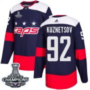 Wholesale Cheap Adidas Capitals #92 Evgeny Kuznetsov Navy Authentic 2018 Stadium Series Stanley Cup Final Champions Stitched Youth NHL Jersey