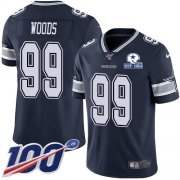 Wholesale Cheap Nike Cowboys #99 Antwaun Woods Navy Blue Team Color Men's Stitched With Established In 1960 Patch NFL 100th Season Vapor Untouchable Limited Jersey