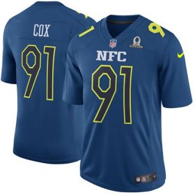 Wholesale Cheap Nike Eagles #91 Fletcher Cox Navy Men\'s Stitched NFL Game NFC 2017 Pro Bowl Jersey