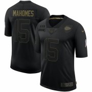 Cheap Kansas City Chiefs #15 Patrick Mahomes Nike 2020 Salute To Service Limited Jersey Black