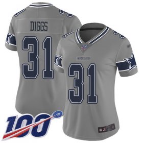 Wholesale Cheap Nike Cowboys #31 Trevon Diggs Gray Women\'s Stitched NFL Limited Inverted Legend 100th Season Jersey
