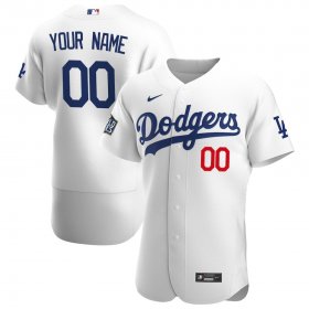 Wholesale Cheap Los Angeles Dodgers Custom Men\'s Nike White Home 2020 World Series Bound Authentic Player MLB Jersey