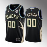 Wholesale Cheap Men's Milwaukee Bucks Active Player Custom Black Stitched Basketball Jersey