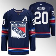 Cheap Men's New York Rangers #20 Chris Kreider Navy Stitched Jersey
