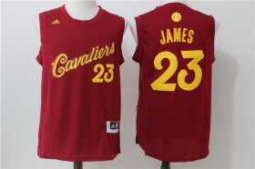 Wholesale Cheap Men\'s Cleveland Cavaliers #23 LeBron James adidas Burgundy Red 2016 Christmas Day Stitched NBA Swingman Jersey