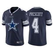 Wholesale Cheap Dallas Cowboys #4 Dak Prescott Navy Blue Men's Nike Big Team Logo Vapor Limited NFL Jersey
