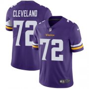 Wholesale Cheap Nike Vikings #72 Ezra Cleveland Purple Team Color Men's Stitched NFL Vapor Untouchable Limited Jersey