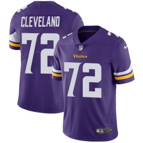 Wholesale Cheap Nike Vikings #72 Ezra Cleveland Purple Team Color Men\'s Stitched NFL Vapor Untouchable Limited Jersey