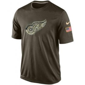 Wholesale Cheap Men\'s Detroit Red Wings Salute To Service Nike Dri-FIT T-Shirt