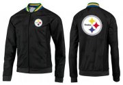 Wholesale Cheap NFL Pittsburgh Steelers Team Logo Jacket Black_4
