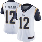 Wholesale Cheap Nike Rams #12 Van Jefferson White Women's Stitched NFL Vapor Untouchable Limited Jersey