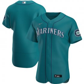 Wholesale Cheap Seattle Mariners Men\'s Nike Aqua Alternate 2020 Authentic Official Team MLB Jersey