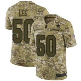 Wholesale Cheap Nike Cowboys #50 Sean Lee Camo Youth Stitched NFL Limited 2018 Salute to Service Jersey