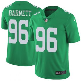 Wholesale Cheap Nike Eagles #96 Derek Barnett Green Men\'s Stitched NFL Limited Rush Jersey