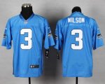 Wholesale Cheap Nike Seahawks #3 Russell Wilson Light Blue Men's Stitched NFL Elite Jersey