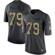 Wholesale Cheap Nike Lions #79 Kenny Wiggins Black Men's Stitched NFL Limited 2016 Salute to Service Jersey