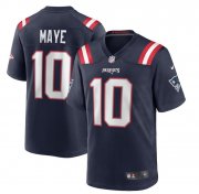 Cheap Mens New England Patriots #10 Drake Maye Nike Navy Vapor Untouchable Limited Jersey