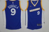Wholesale Cheap Men's Golden State Warriors #9 Andre Iguodala Blue Retro Stitched NBA 2016 adidas Revolution 30 Swingman Jersey