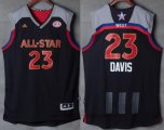 Wholesale Cheap Men's Western Conference Orleans Pelicans #23 Anthony Davis adidas Black Charcoal 2017 NBA All-Star Game Swingman Jersey