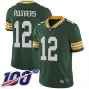 Wholesale Cheap Nike Packers #12 Aaron Rodgers Green Team Color Men's Stitched NFL 100th Season Vapor Limited Jersey