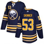 Wholesale Cheap Adidas Sabres #53 Jeff Skinner Navy Blue Home Authentic Stitched NHL Jersey