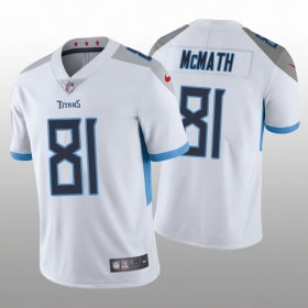 Wholesale Cheap Men\'s Tennessee Titans #81 Racey McMath White Vapor Limited Nike Jersey