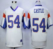 Wholesale Cheap Blue Mountain State #54 Thad Castle White 2015 College Football Jersey