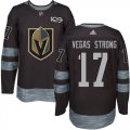 Wholesale Cheap Adidas Golden Knights #17 Vegas Strong Black 1917-2017 100th Anniversary Stitched NHL Jersey