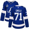 Cheap Adidas Lightning #71 Anthony Cirelli Blue Home Authentic Women's 2020 Stanley Cup Champions Stitched NHL Jersey