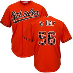 Wholesale Cheap Orioles #56 Darren O\'Day Orange Team Logo Fashion Stitched MLB Jersey