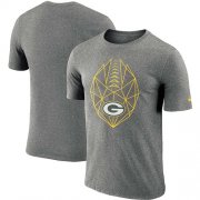 Wholesale Cheap Men's Green Bay Packers Nike Heathered Charcoal Fan Gear Icon Performance T-Shirt