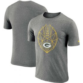 Wholesale Cheap Men\'s Green Bay Packers Nike Heathered Charcoal Fan Gear Icon Performance T-Shirt