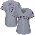 Wholesale Cheap Rangers #17 Shin-Soo Choo Grey Road Women's Stitched MLB Jersey