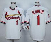 Wholesale Cheap Cardinals #1 Ozzie Smith White 1982 Turn Back The Clock Stitched MLB Jersey