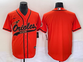 Wholesale Cheap Men\'s Baltimore Orioles Orange Cool Base Stitched Baseball Jersey