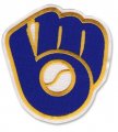 Wholesale Cheap Stitched MLB Milwaukee Brewers Glove & Ball Retro Logo Patch (White Border)