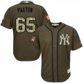 Wholesale Cheap Yankees #65 James Paxton Green Salute to Service Stitched Youth MLB Jersey
