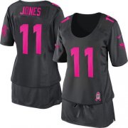 Wholesale Cheap Nike Falcons #11 Julio Jones Dark Grey Women's Breast Cancer Awareness Stitched NFL Elite Jersey