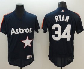 Wholesale Cheap Astros #34 Nolan Ryan Navy Blue Flexbase Authentic Collection Cooperstown Stitched MLB Jersey