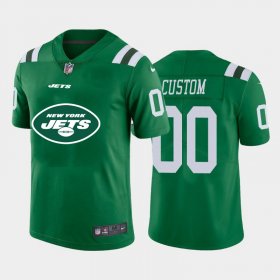 Wholesale Cheap New York Jets Custom Green Men\'s Nike Big Team Logo Vapor Limited NFL Jersey
