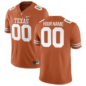 Wholesale Cheap Men\'s Nike Texas Orange Texas Longhorns Football Custom Game Jersey