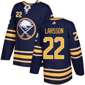 Wholesale Cheap Adidas Sabres #22 Johan Larsson Navy Blue Home Authentic Stitched NHL Jersey